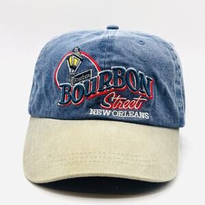 RARE Vintage New Orleans Bourbon Street Adjustable Strapback Hat/Cap